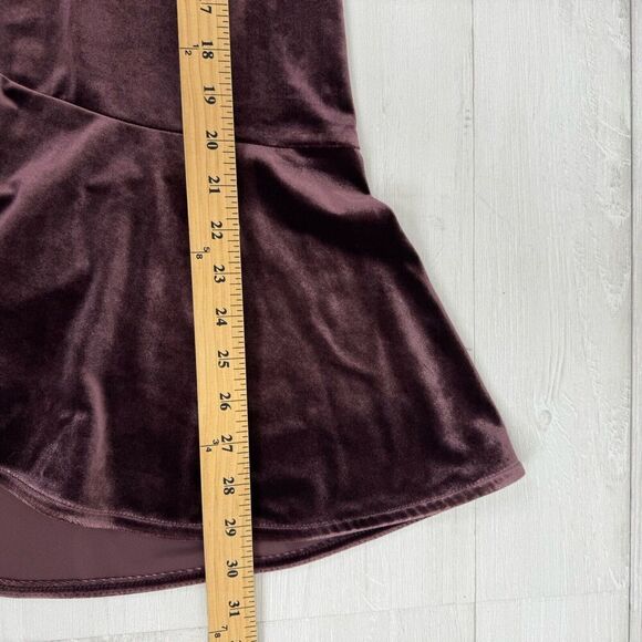 Gap Velvet Wrap Midi Skirt Size Small Vamp Red Tie Waist Ruffle‎ Elastic Waist - Picture 13 of 15